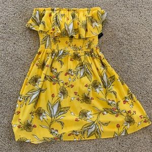 Express yellow mini dress